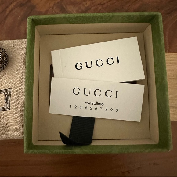 NWB Gucci Silver Tone Ring Size 9 - Picture 6 of 7